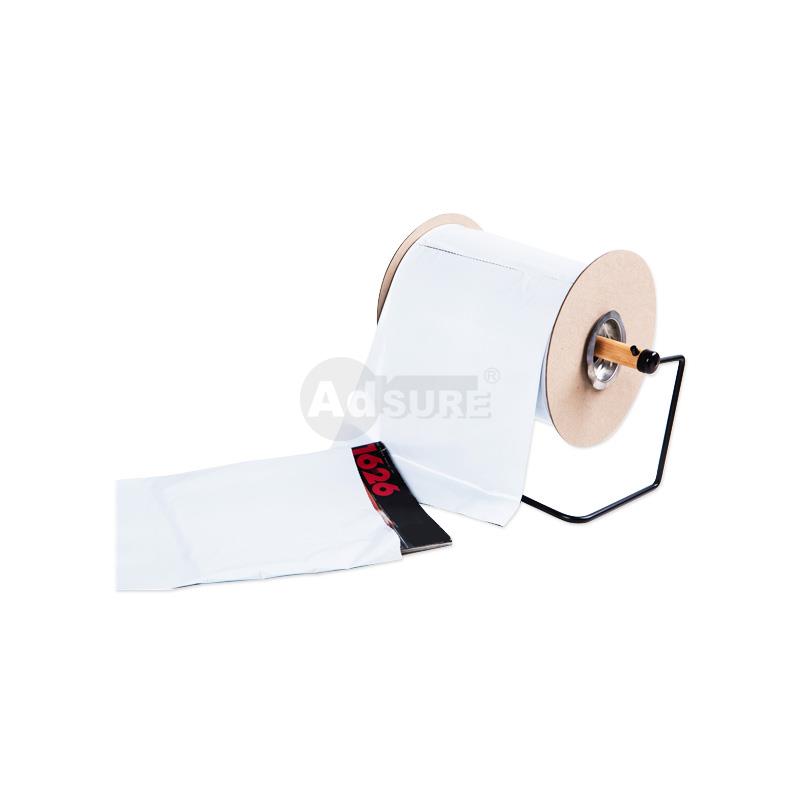 Custom Plain LDPE White Opaque Pre-opened Autobagger Bags on a Roll
