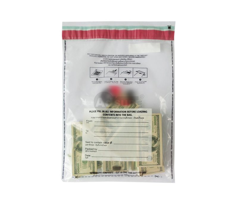 Plastic Security Bags for Cash Money Transfer