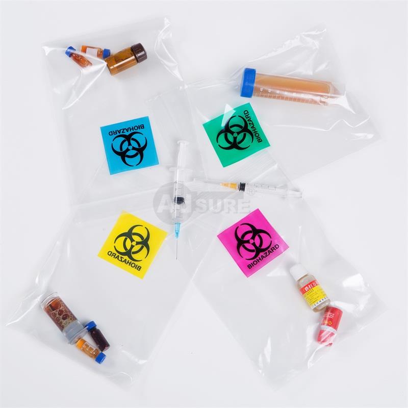 custom clear biohazard ziplock bags