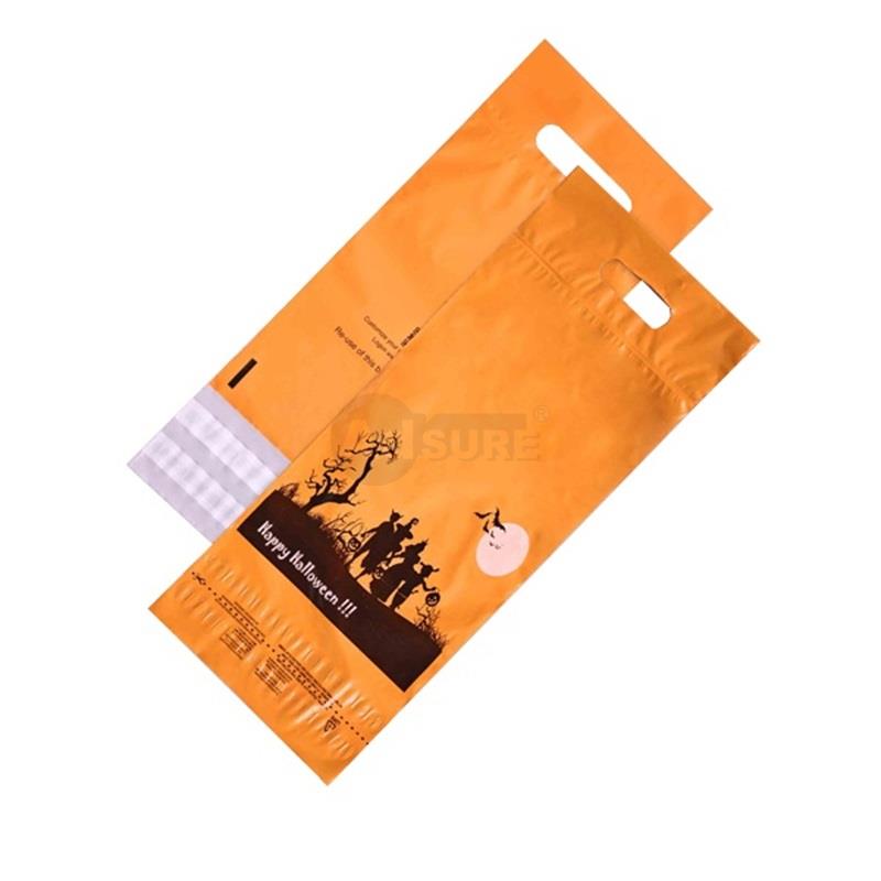 festival design returnable poly mailers with handle