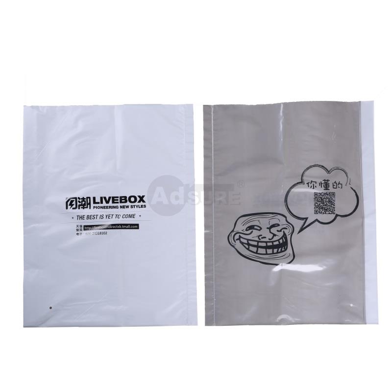 1 side clear 1 side opaque poly bags