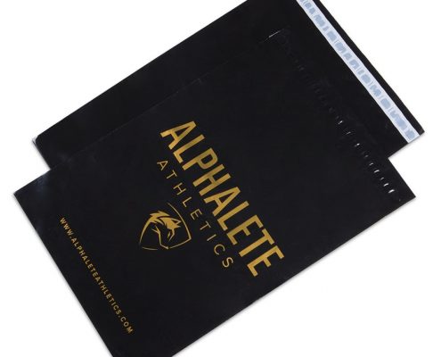 Custom Poly Mailers with Gold Color Printing