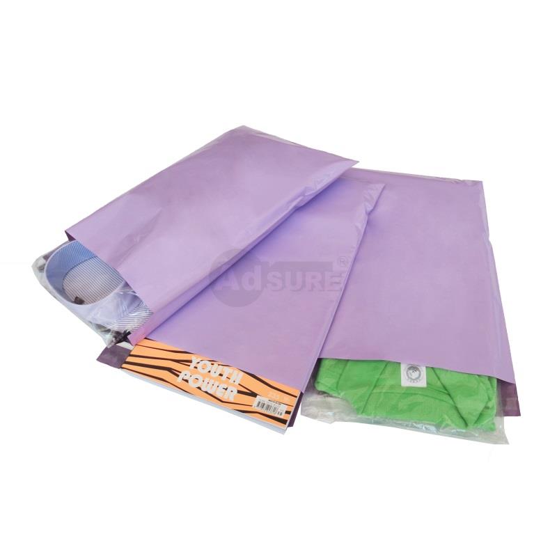 plain purple mailing bags