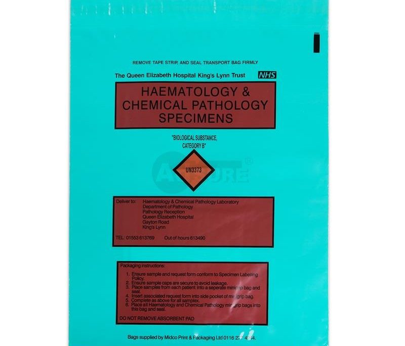 UN3373 Biological Substance Specimen Bags Adsure