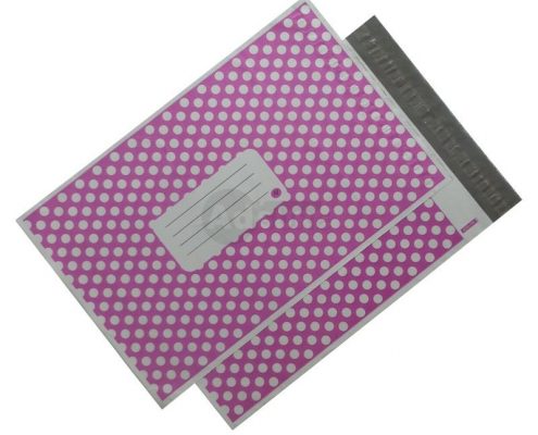 Purple Polka Dot Design Poly Mailers