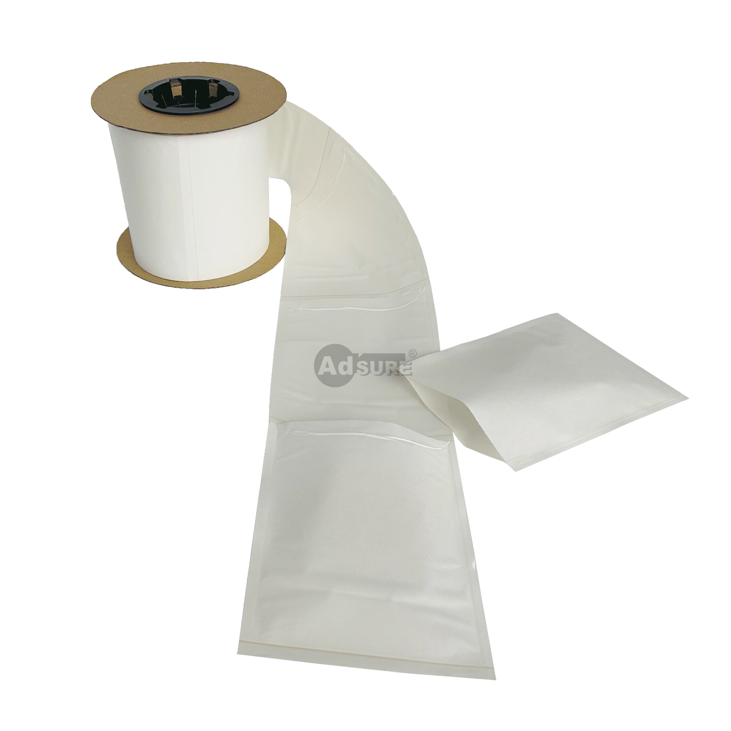 White Kraft Paper Pre-Opened Bags on a Roll