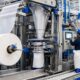 FFS packaging film running smoothly on an industrial form-fill-seal line